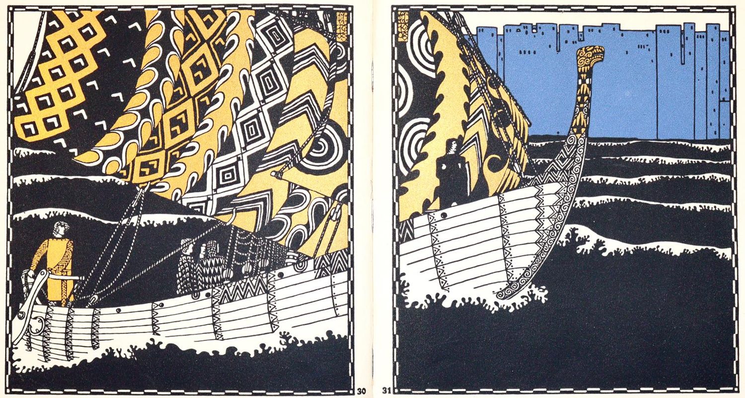 Große Abbildung Nr.1: 139-949 Nibelungen, Die.: (Gerlach's Jugendbücherei, Czeschka)