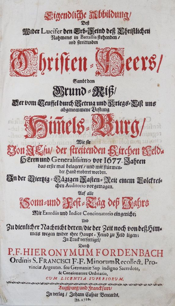 Große Abbildung Nr.1: 139-97 Fordenbach,H.: (Alte Drucke, Handschriften und Theologie)