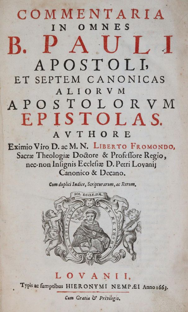 Große Abbildung Nr.1: 139-99 Froidmont,L.: (Alte Drucke, Handschriften und Theologie)