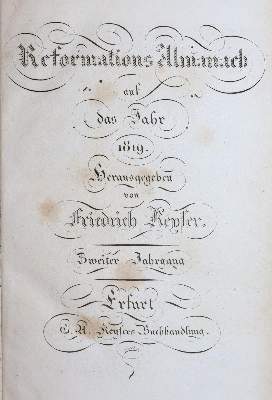 Bild Nr.3: 139-1009 Reformations-Almanach: (Almanache)