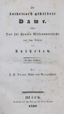 Bild Nr.1: 139-1041 Braun von Braunthal J.K.: (Emanzipation)