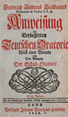 Bild Nr.1: 139-1069 Hallbauer,F.A.: (Literatur und illustrierte Bücher bis 19.Jahrhundert)