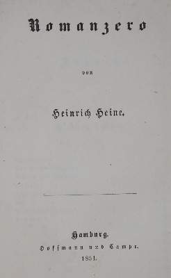 Bild Nr.1: 139-1076 Heine,H.: (Literatur und illustrierte Bücher bis 19.Jahrhundert)