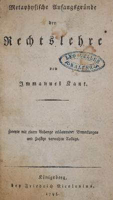Bild Nr.2: 139-1086 Kant,I.: (Literatur und illustrierte Bücher bis 19.Jahrhundert)
