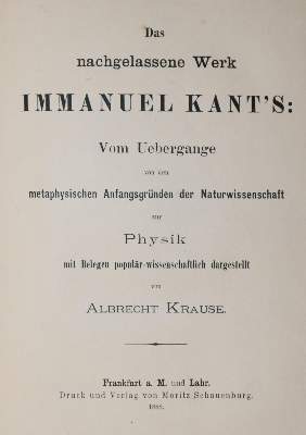 Bild Nr.1: 139-1087 Kant,I.: (Literatur und illustrierte Bücher bis 19.Jahrhundert)