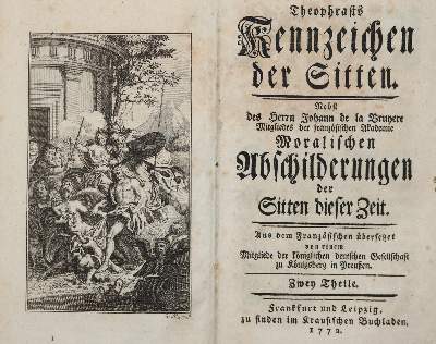 Bild Nr.1: 139-1099 La Bruyère Jean de,: (Literatur und illustrierte Bücher bis 19.Jahrhundert)
