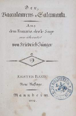 Bild Nr.1: 139-1106 Lesage,A.R.: (Literatur und illustrierte Bücher bis 19.Jahrhundert)