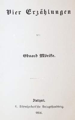 Bild Nr.1: 139-1126 Mörike,E.: (Literatur und illustrierte Bücher bis 19.Jahrhundert)