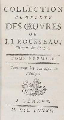 Bild Nr.1: 139-1140 Rousseau,J.J.: (Literatur und illustrierte Bücher bis 19.Jahrhundert)