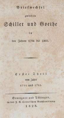 Bild Nr.1: 139-1150 Schiller,F. u. J.W.v.Goethe.: (Literatur und illustrierte Bücher bis 19.Jahrhundert)