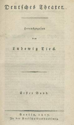 Bild Nr.1: 139-1164 Tieck,L.: (Literatur und illustrierte Bücher bis 19.Jahrhundert)