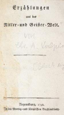Bild Nr.1: 139-1177 (Vulpius,C.A.).: (Literatur und illustrierte Bücher bis 19.Jahrhundert)