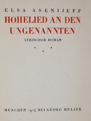 Bild Nr.1: 139-1186 Asenijeff,E.: (Literatur und illustrierte Bücher 20.Jahrhundert - Alte Literatur in modernen Ausgaben)