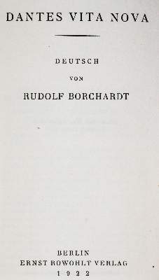 Bild Nr.1: 139-1200 Borchardt,R.: (Literatur und illustrierte Bücher 20.Jahrhundert - Alte Literatur in modernen Ausgaben)