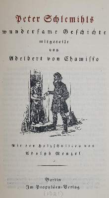 Bild Nr.1: 139-1217 Chamisso,A.v.: (Literatur und illustrierte Bücher 20.Jahrhundert - Alte Literatur in modernen Ausgaben)