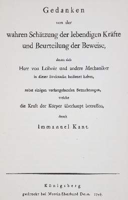 Bild Nr.1: 139-1317 Kant,I.: (Literatur und illustrierte Bücher 20.Jahrhundert - Alte Literatur in modernen Ausgaben)