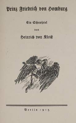 Bild Nr.1: 139-1323 Kleist,H.v.: (Literatur und illustrierte Bücher 20.Jahrhundert - Alte Literatur in modernen Ausgaben)