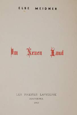 Bild Nr.2: 139-1365 Meidner,E.: (Literatur und illustrierte Bücher 20.Jahrhundert - Alte Literatur in modernen Ausgaben)