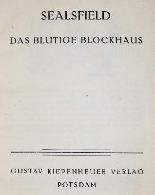 Bild Nr.2: 139-1419 Sealsfield,C. (d.i. C.A.Postl).: (Schlichter)