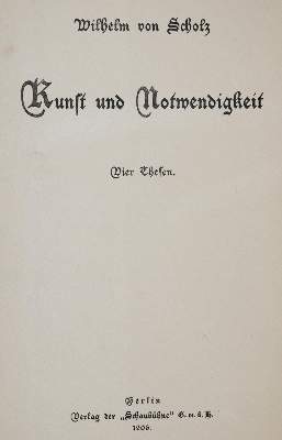 Bild Nr.1: 139-1421 Scholz,W.v.: (Literatur und illustrierte Bücher 20.Jahrhundert - Alte Literatur in modernen Ausgaben)