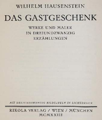 Bild Nr.2: 139-1452 Hausenstein,W.: (Wolfskehl)
