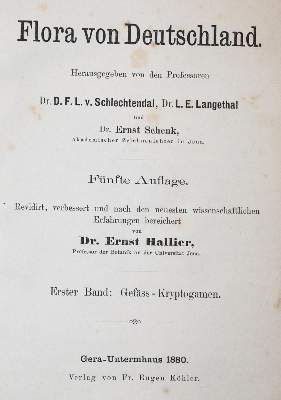 Bild Nr.1: 139-1488 Schlechtendahl,D.F.L. u. L.E.Langenthal.: (Botanik)