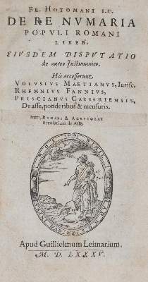 Bild Nr.1: 139-149 Hotmann,F.: (Alte Drucke, Handschriften und Theologie)