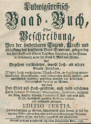 Bild Nr.1: 139-1509 Mannagetta,J.W.: (Medizin, Balneologie, Bad Ludwigsdorf)