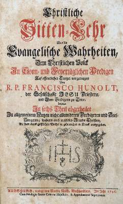 Bild Nr.1: 139-153 Hunolt,F.: (Alte Drucke, Handschriften und Theologie)