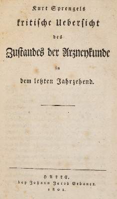 Bild Nr.1: 139-1538 Sprengel,K.: (Medizin, Homöopathie)