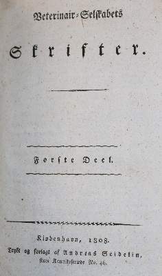 Bild Nr.1: 139-1584 Veterinair-Selskabets Skrifter.: (Medizin, Veterinärmedizin)