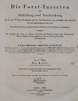 Bild Nr.1: 139-1606 Ratzeburg,J.T.C.: (Zoologie, Insekten)