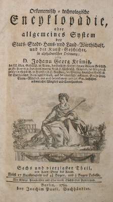 Bild Nr.1: 139-1725 Krünitz,J.G.: (Verschiedene Länder - Geschichte)