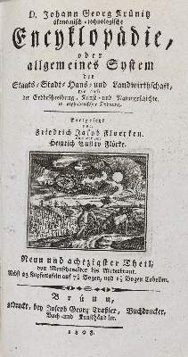 Bild Nr.1: 139-1736 Krünitz,J.G.: (Verschiedene Gebiete - Varia)