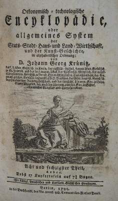 Bild Nr.1: 139-1741 Krünitz,J.G.: (Verschiedene Gebiete - Varia, Leder)