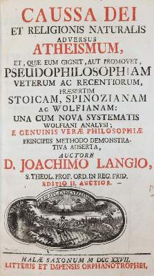 Bild Nr.1: 139-176 Lange,J.: (Alte Drucke, Handschriften und Theologie)