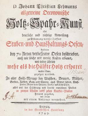 Bild Nr.1: 139-1781 Lehmann,J.C.: (Verschiedene Gebiete - Varia, Ofenbau)