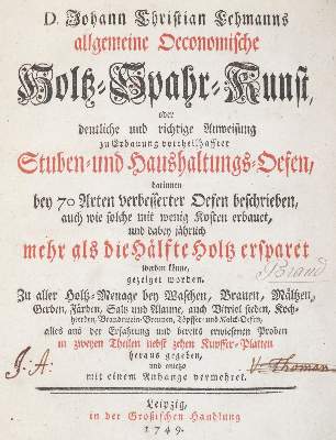 Bild Nr.4: 139-1781 Lehmann,J.C.: (Verschiedene Gebiete - Varia, Ofenbau)