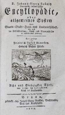 Bild Nr.1: 139-1806 Krünitz,J.G.: (Verschiedene Gebiete - Varia, Technik und Handwerk)