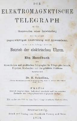 Bild Nr.2: 139-1808 Schellen,H.: (Verschiedene Gebiete - Varia, Telegraphie - Telephonie)