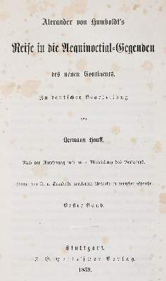 Bild Nr.1: 139-1847 Humboldt,A.v.: (Amerika)