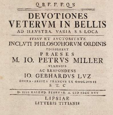 Bild Nr.1: 139-187 Luz,J.G.: (Alte Drucke, Handschriften und Theologie)