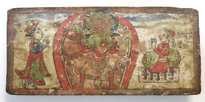 Bild Nr.1: 139-1903 Bemalter Buchdeckel.: (Asien, Tibet)