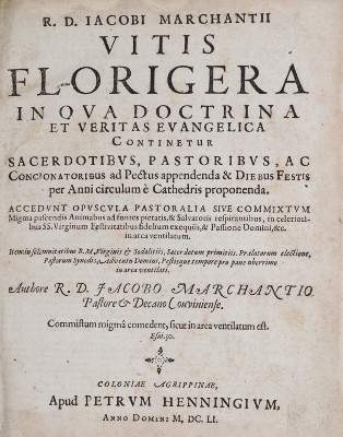 Bild Nr.1: 139-194 Marchantius,J. (d.i. J.Marchant).: (Alte Drucke, Handschriften und Theologie)