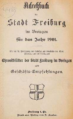 Bild Nr.2: 139-1960 Adreßbuch: (Deutschland, Freiburg)