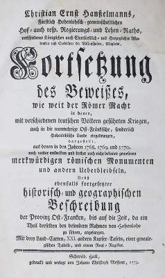 Bild Nr.1: 139-1972 Hanßelmann,C.E.: (Deutschland, Hohenlohe)