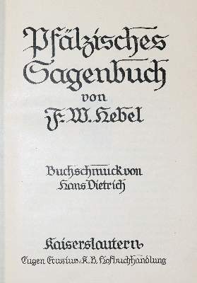 Bild Nr.1: 139-2001 Hebel,F.W.: (Deutschland, Pfalz)