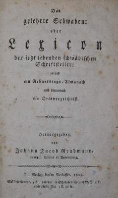 Bild Nr.1: 139-2025 Gradmann,J.J.: (Deutschland, Schwaben)