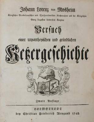 Bild Nr.1: 139-204 Mosheim,J.L.v.: (Alte Drucke, Handschriften und Theologie)