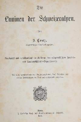 Bild Nr.2: 139-2176 Coaz,J.W.F.: (Verschiedene Länder - Geschichte, Alpen und Alpinismus)